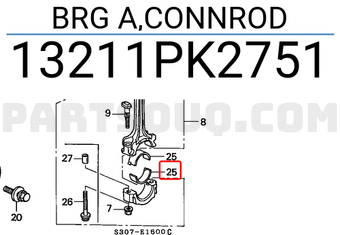 Honda 13211PK2751 BRG A,CONNROD