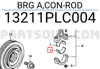 Honda 13211PLC004 BRG A,CON-ROD