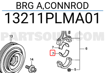 Honda 13211PLMA01 BRG A,CONNROD