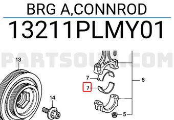 Honda 13211PLMY01 BRG A,CONNROD