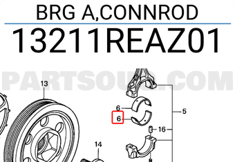 Honda 13211REAZ01 BRG A,CONNROD