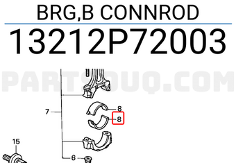 Honda 13212P72003 BRG,B CONNROD
