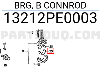 Honda 13212PE0003 BRG, B CONNROD