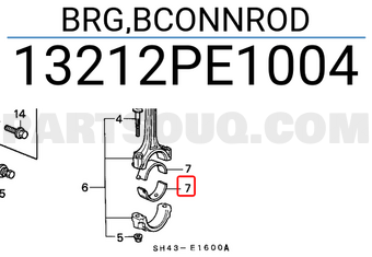 Honda 13212PE1004 BRG,BCONNROD