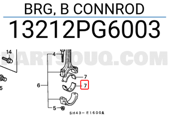 Honda 13212PG6003 BRG, B CONNROD