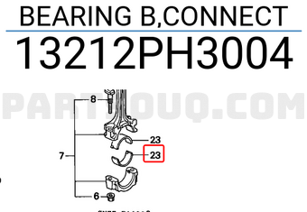 Honda 13212PH3004 BEARING B,CONNECT