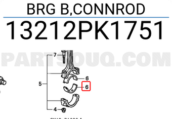 Honda 13212PK1751 BRG B,CONNROD