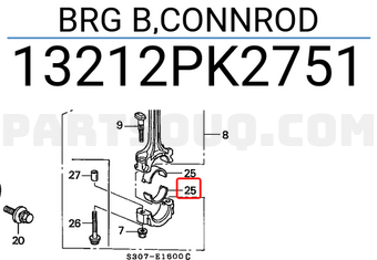 Honda 13212PK2751 BRG B,CONNROD