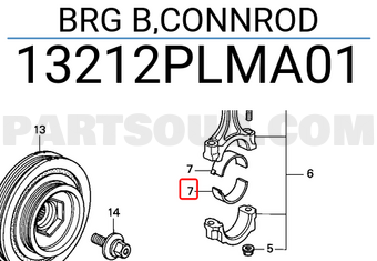 Honda 13212PLMA01 BRG B,CONNROD