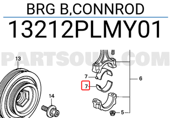 Honda 13212PLMY01 BRG B,CONNROD