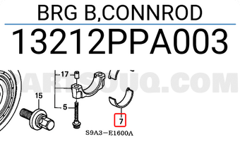 Honda 13212PPA003 BRG B,CONNROD