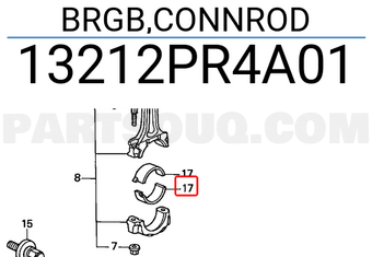 Honda 13212PR4A01 BRGB,CONNROD