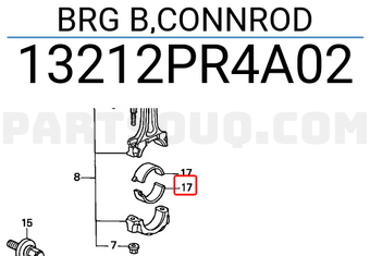 Honda 13212PR4A02 BRG B,CONNROD