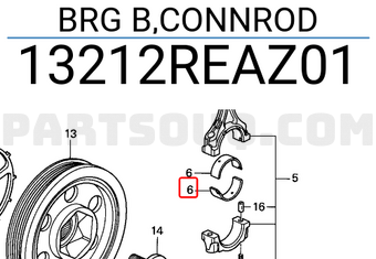 Honda 13212REAZ01 BRG B,CONNROD