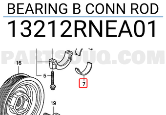Honda 13212RNEA01 BEARING B CONN ROD