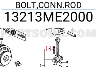 Honda 13213ME2000 BOLT,CONN.ROD