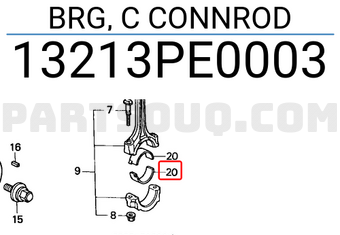 Honda 13213PE0003 BRG, C CONNROD