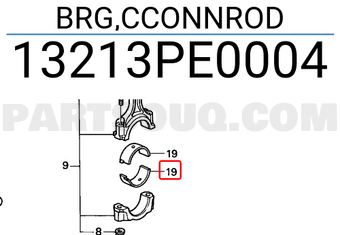 Honda 13213PE0004 BRG,CCONNROD
