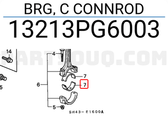 Honda 13213PG6003 BRG, C CONNROD