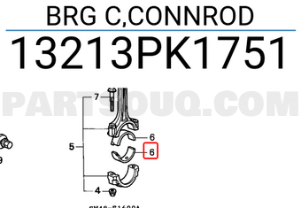 Honda 13213PK1751 BRG C,CONNROD