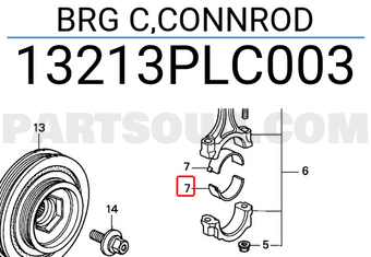 Honda 13213PLC003 BRG C,CONNROD