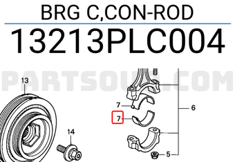Honda 13213PLC004 BRG C,CON-ROD