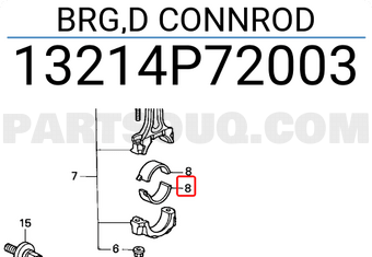 Honda 13214P72003 BRG,D CONNROD