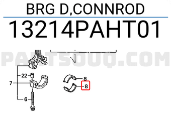 Honda 13214PAHT01 BRG D,CONNROD