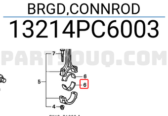Honda 13214PC6003 BRGD,CONNROD