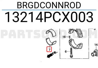 Honda 13214PCX003 BRGDCONNROD