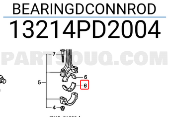 Honda 13214PD2004 BEARINGDCONNROD