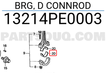 Honda 13214PE0003 BRG, D CONNROD