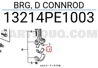 Honda 13214PE1003 BRG, D CONNROD
