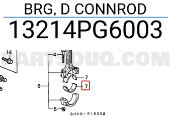 Honda 13214PG6003 BRG, D CONNROD