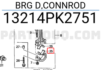 Honda 13214PK2751 BRG D,CONNROD