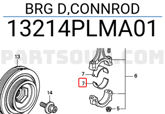 Honda 13214PLMA01 BRG D,CONNROD