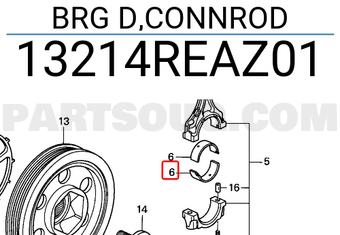 Honda 13214REAZ01 BRG D,CONNROD