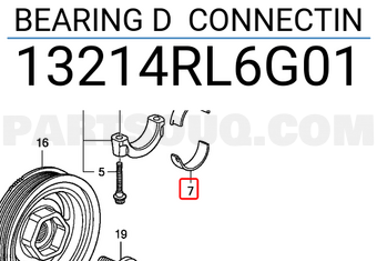 Honda 13214RL6G01 BEARING D CONNECTIN