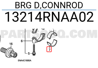Honda 13214RNAA02 BRG D,CONNROD