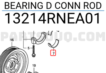 Honda 13214RNEA01 BEARING D CONN ROD