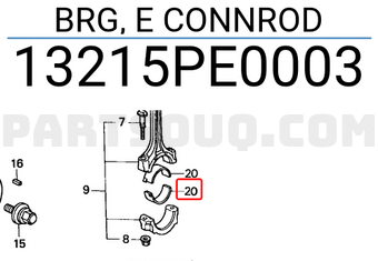 Honda 13215PE0003 BRG, E CONNROD