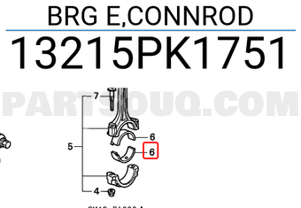 Honda 13215PK1751 BRG E,CONNROD
