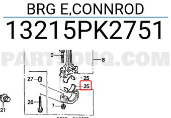 Honda 13215PK2751 BRG E,CONNROD