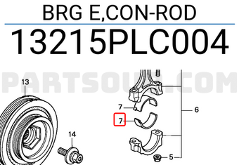 Honda 13215PLC004 BRG E,CON-ROD