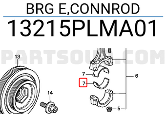Honda 13215PLMA01 BRG E,CONNROD