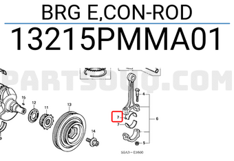 Honda 13215PMMA01 BRG E,CON-ROD