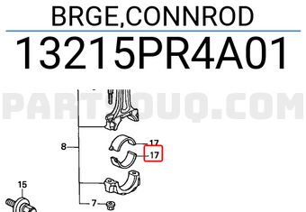 Honda 13215PR4A01 BRGE,CONNROD