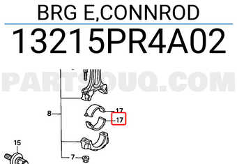 Honda 13215PR4A02 BRG E,CONNROD