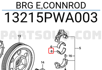 Honda 13215PWA003 BRG E,CONNROD