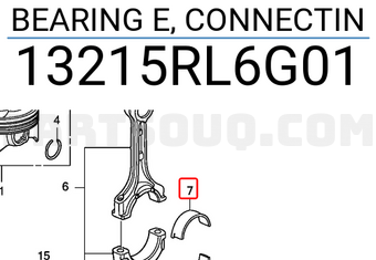 Honda 13215RL6G01 BEARING E, CONNECTIN